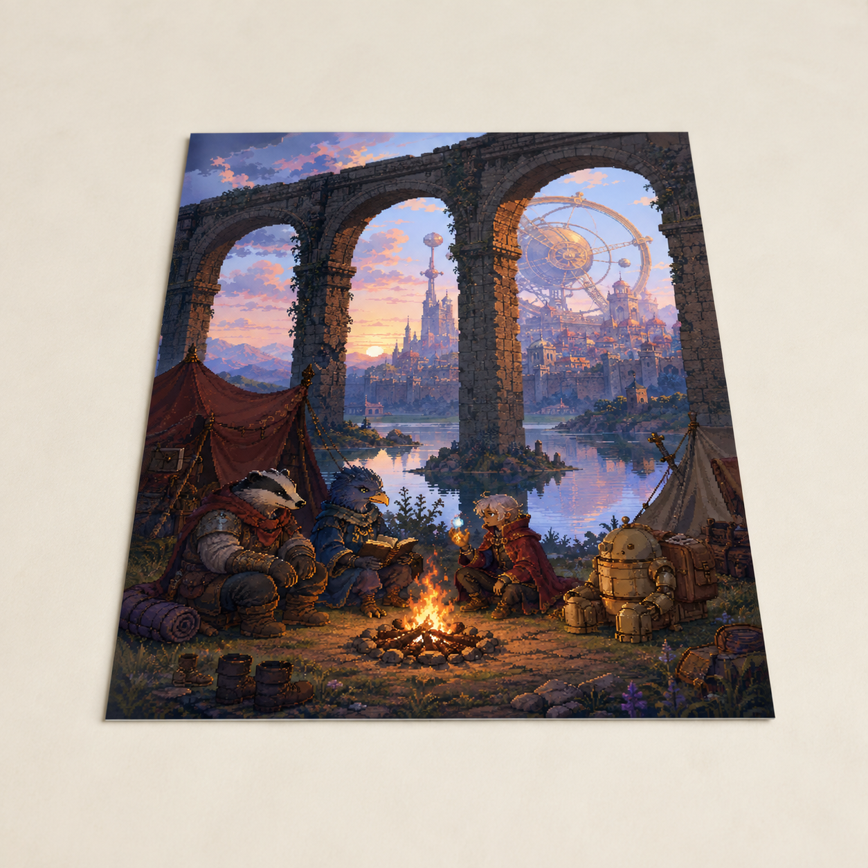 Camp Before Dawn Art Print