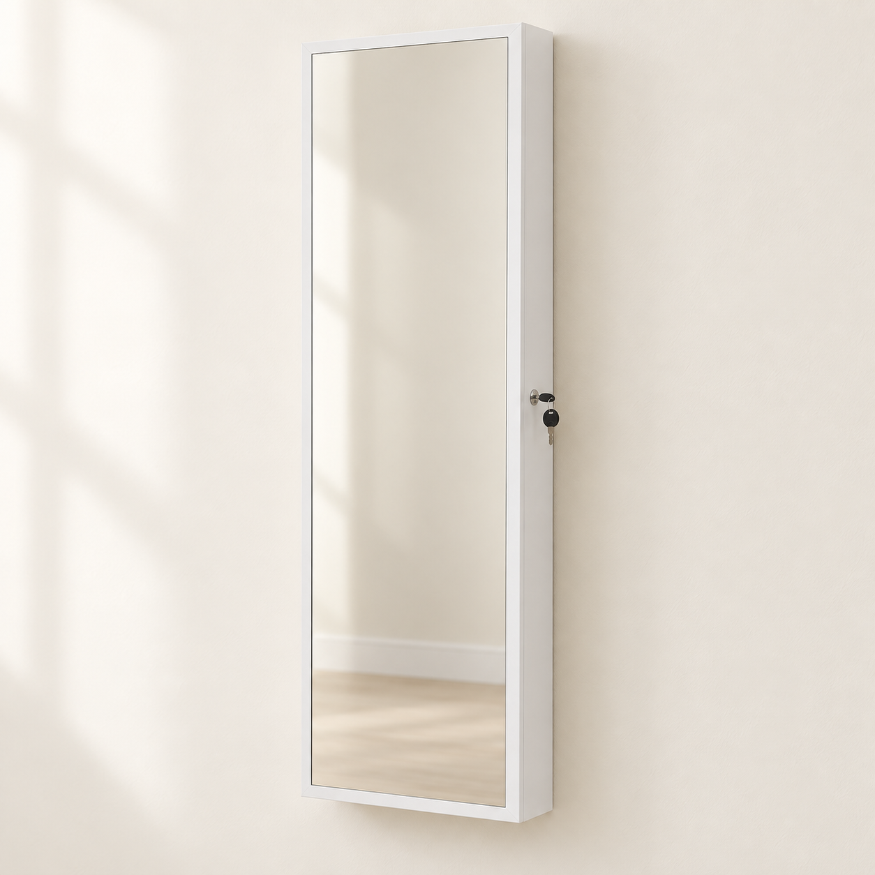 Mirror jewelry cabinet